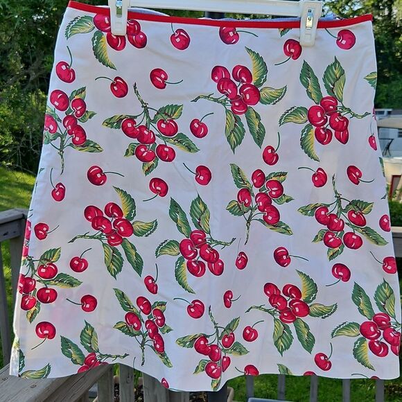 Cherry Print Women's Skirt - Picture 1 of 8